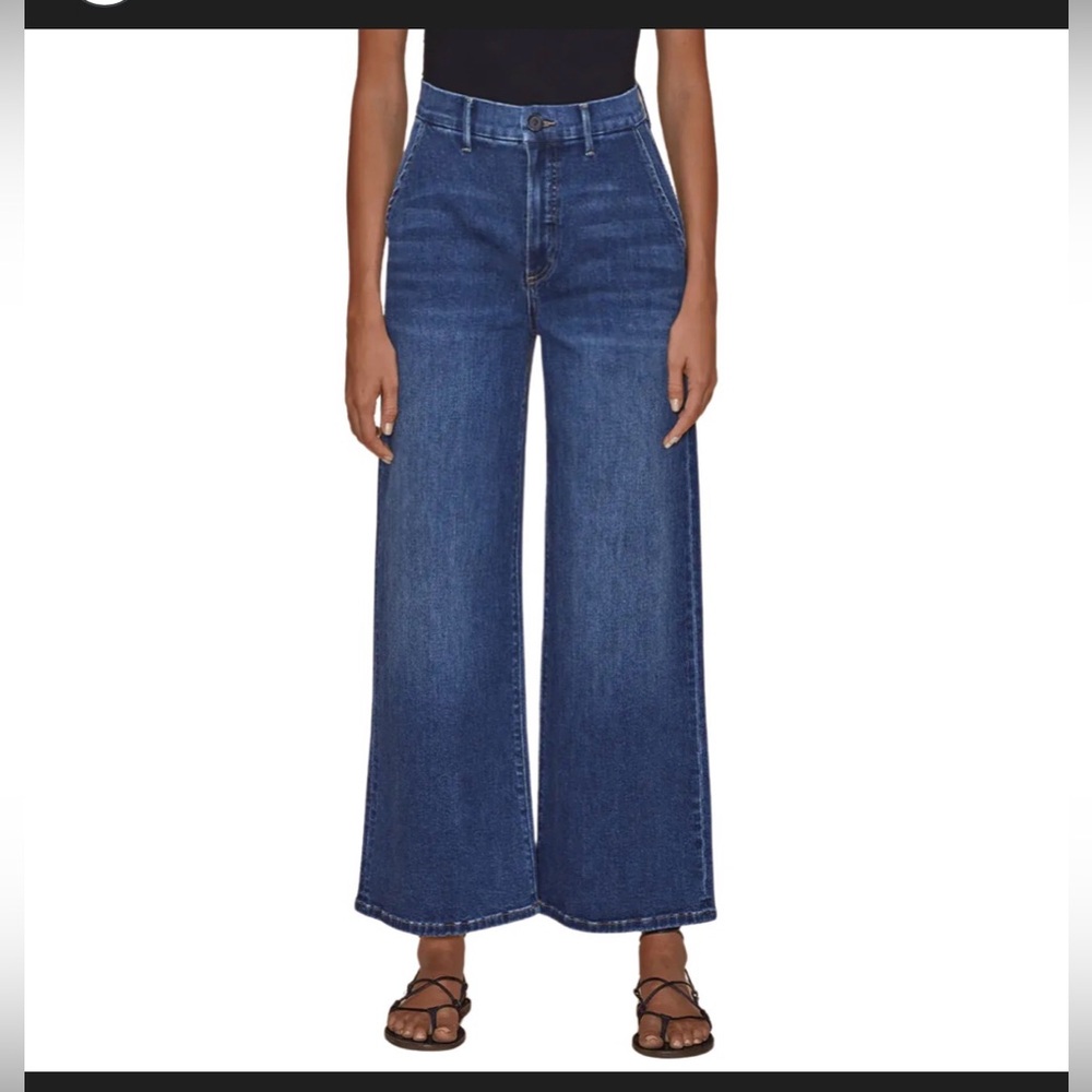 Le Jean Jude Wide Leg Trousers Blue Denim Jeans Womens size 31 - Picture 2 of 7